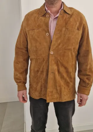 Sobrecamisa de ante hombre