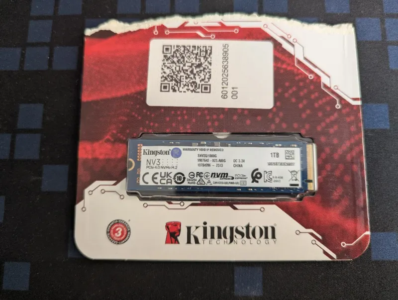 SSD Kingston NV3 1TB NVMe PCIe 4.0 M.2 Gen4