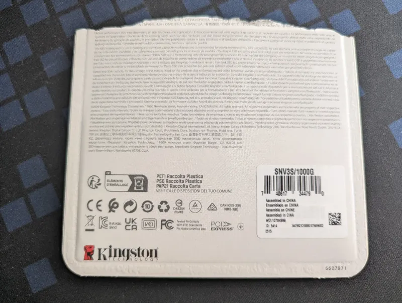 SSD Kingston NV3 1TB NVMe PCIe 4.0 M.2 Gen4 afbeelding 2