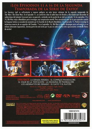 Star Wars The Clone Wars DVD Temporada 2 Vol 3 y 4