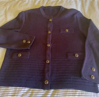 Chaqueta de punto azul mujer