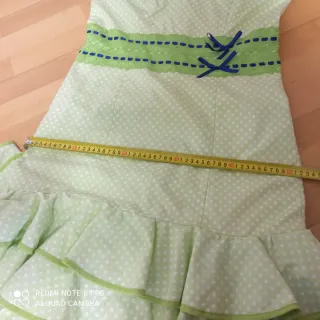 Vestido Flamenca Verde Lunares