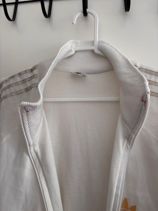 Chaqueta Adidas Vintage Talla M Blanca Dorada