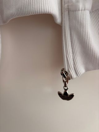 Chaqueta Adidas Vintage Talla M Blanca Dorada