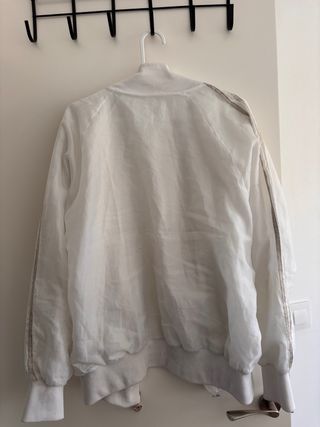 Chaqueta Adidas Vintage Talla M Blanca Dorada