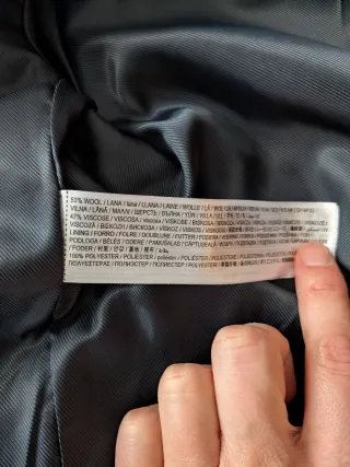 Chaqueta lana cuello alto