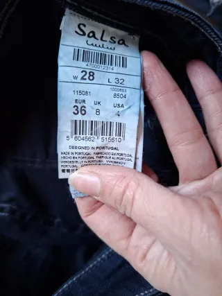 Lote 2 Pantalones Vaqueros Mujer Salsa Talla 36