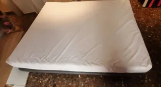 Base tapizada + colchón 150x190