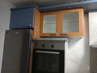 Muebles de cocina madera y cristal