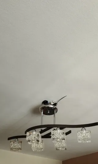 Lámpara de techo moderna cristal y metal