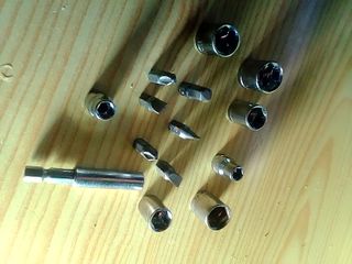 Colección de carracas, adaptadores, tuercas (80)