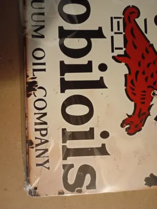 Placa Metálica Mobiloil Gargoyle Vacuum Oil