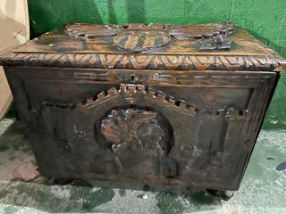 Conjunto Muebles Antiguos Madera maciza Tallada