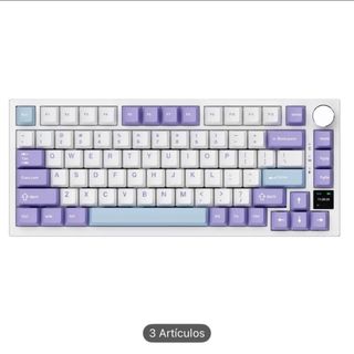 Teclado Mecánico Blanco y Morado