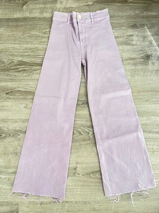 Pantalones vaqueros Zara anchos morados
