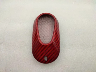 FUNDA LLAVE NUEVA MERCEDES EN CARBONO ROJO