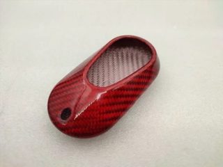 FUNDA LLAVE NUEVA MERCEDES EN CARBONO ROJO