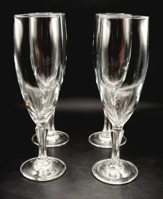 6 Copas Cava Pie Labrado 18,5 cm