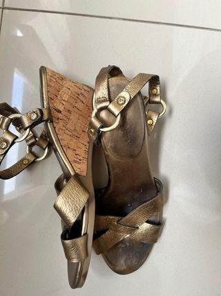 Sandalias doradas Ralph Lauren