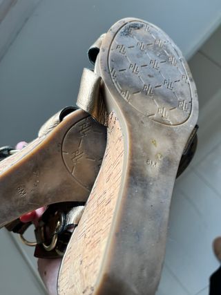 Sandalias doradas Ralph Lauren