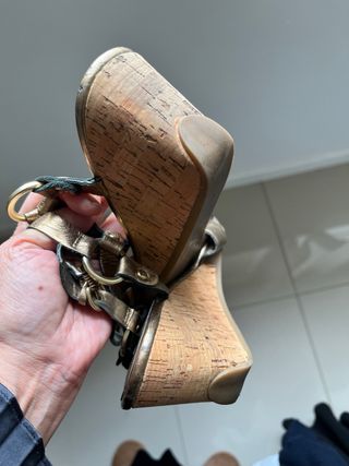 Sandalias doradas Ralph Lauren