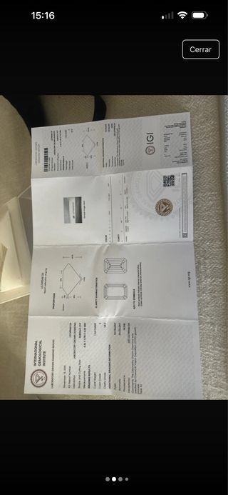 Anillo de diamantes lab grown, muy buen calidad