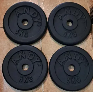 4 Discos Pesas 5kg para Barras 28mm