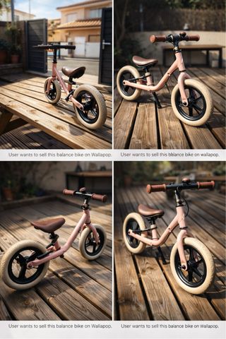 Bici de equilibrio infantil rosa