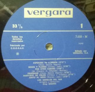 Vinilo Los Gemelos Del Sur - Música Latina