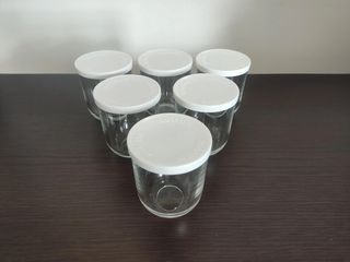 Conjunto 10 Recipientes Vidro Nutella c/ Tampa