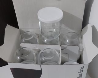 Conjunto 10 Recipientes Vidro Nutella c/ Tampa