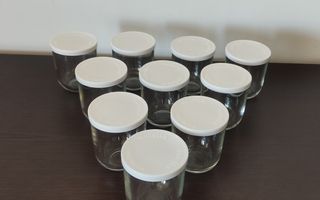 Conjunto 10 Recipientes Vidro Nutella c/ Tampa