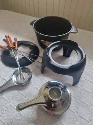 Set Fondue Hierro Fundido