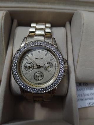 Reloj Parfois Dorado con Cristales
