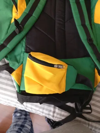 Mochila Longway Verde y Amarilla