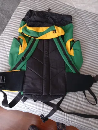 Mochila Longway Verde y Amarilla