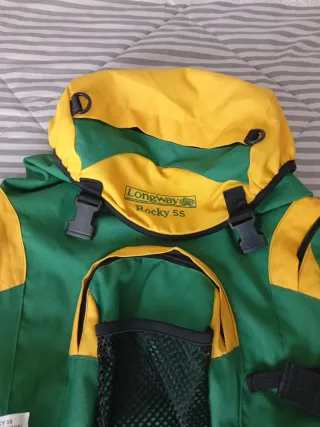 Mochila Longway Verde y Amarilla