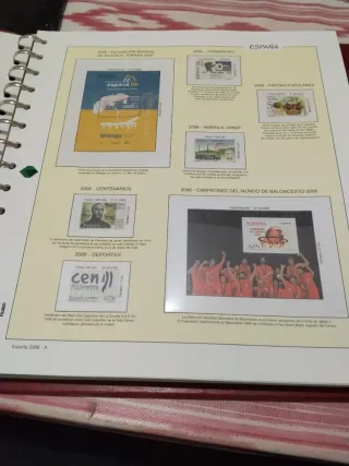 Hojas de Sellos Filabo 2006