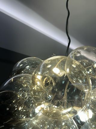 Lámpara colgante cristal ámbar