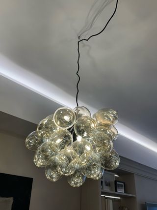 Lámpara colgante cristal ámbar