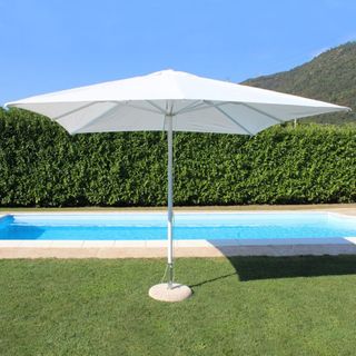Ombrellone Giardino 3x3m in Alluminio telo Bianco