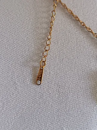 Collana acciaio dorato con pendente in amazzonite