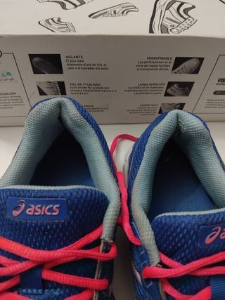 Zapatillas Asics Niña Talla 37 Azul/Rosa