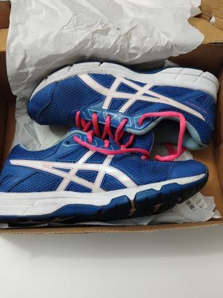 Zapatillas Asics Niña Talla 37 Azul/Rosa