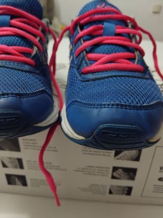 Zapatillas Asics Niña Talla 37 Azul/Rosa