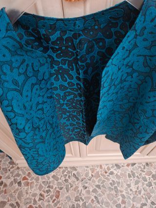 Giacchina Broccato Anni 60/70 Blu Petrolio