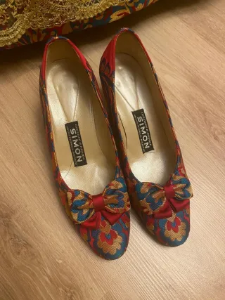 Traje de Fallera Rojo y Dorado