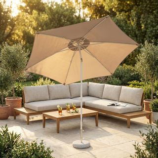 Ombrellone Giardino 3m in Alluminio con telo Taupe