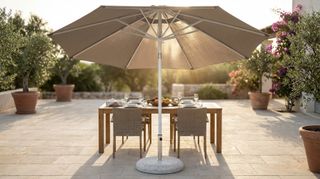 Ombrellone Giardino 3m in Alluminio con telo Taupe