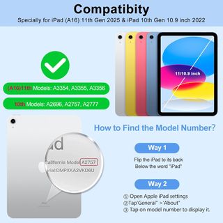 AMZCaSE iPad 10th 2022/A16 11th Generation 2025
